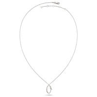 O Letter Mini Initial Silver Necklace