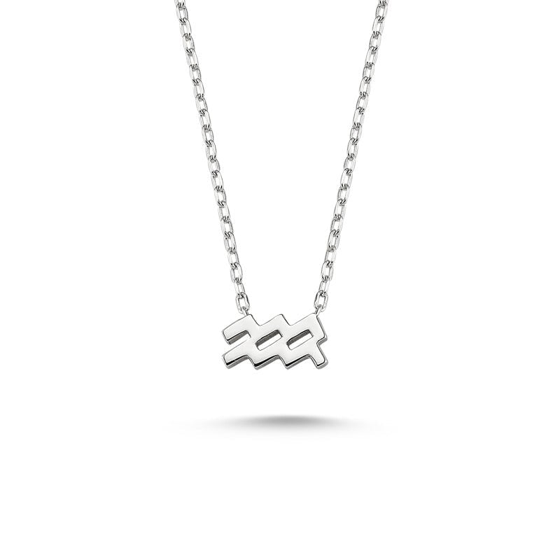 Aquarius silver deals necklace