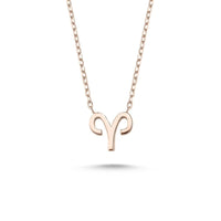 Aries Sign Zodiac Silver Necklace - amoriumjewelry