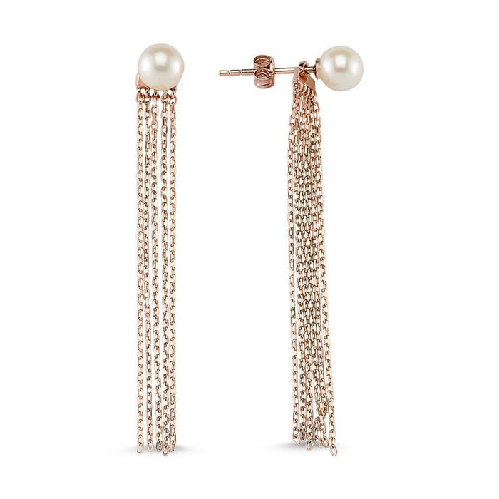 Lyra Pearl Fringe Earring - amoriumjewelry
