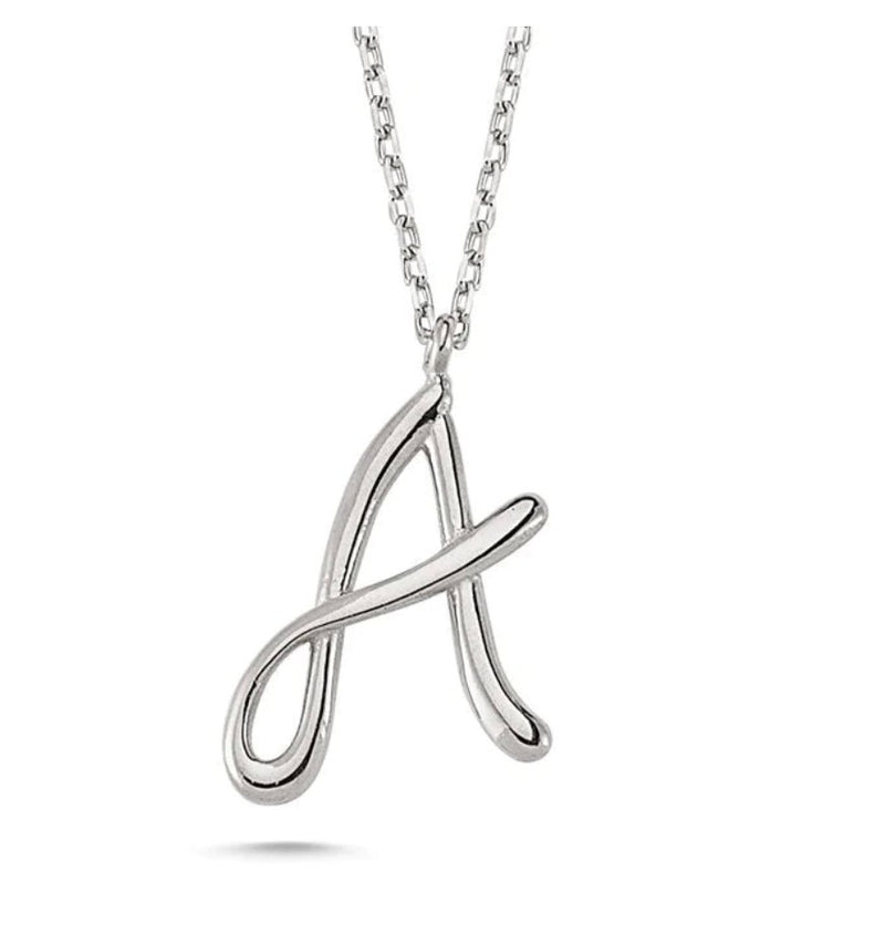 Illuminate Your Essence with the A Letter Mini Initial Silver Necklace from Amorium Jewelry - Amorium Jewelry