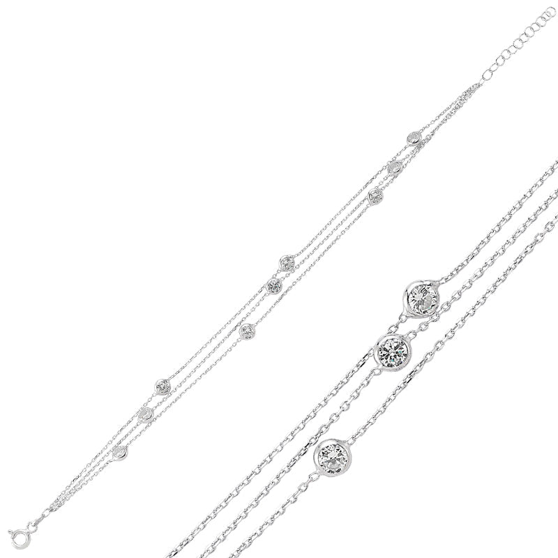 Mimosa silver diamonds-by-the-yard bracelet from Amorium