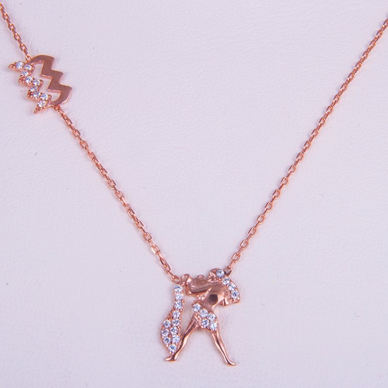 Aquarius Necklace in Rose Gold - amoriumjewelry