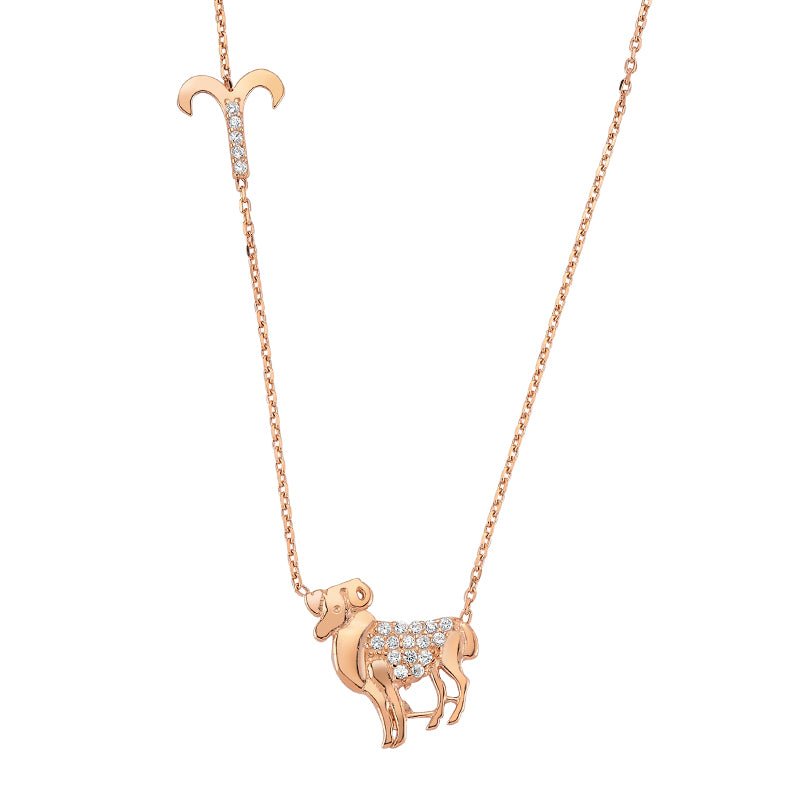 Aries Necklace in Rose Gold - amoriumjewelry