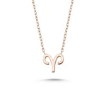 Aries Sign Zodiac Silver Necklace - amoriumjewelry