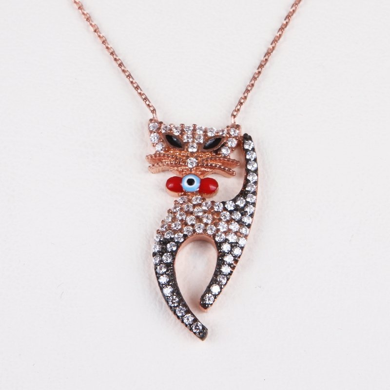 Black Cat Necklace - amoriumjewelry