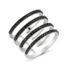 Black Four Lines Ring - amoriumjewelry