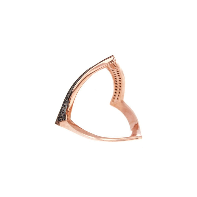 Black Hera Ring in Rose Gold - amoriumjewelry