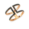 Black Ires Ring in Rose Gold - amoriumjewelry