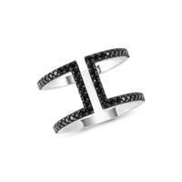 Black Ires Ring in Silver - amoriumjewelry
