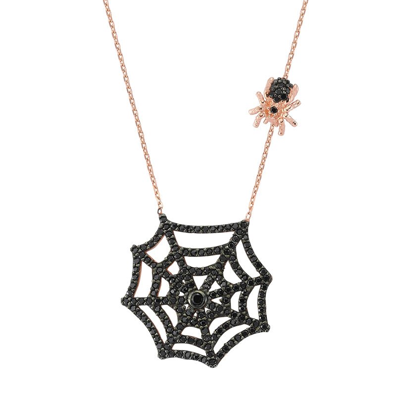 Black Spider Necklace - amoriumjewelry