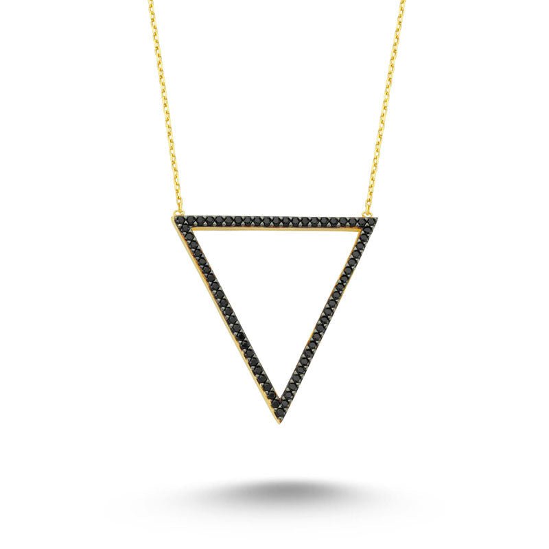 Black Triangle Necklace - amoriumjewelry