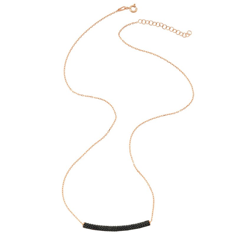 Black Tube Necklace - amoriumjewelry