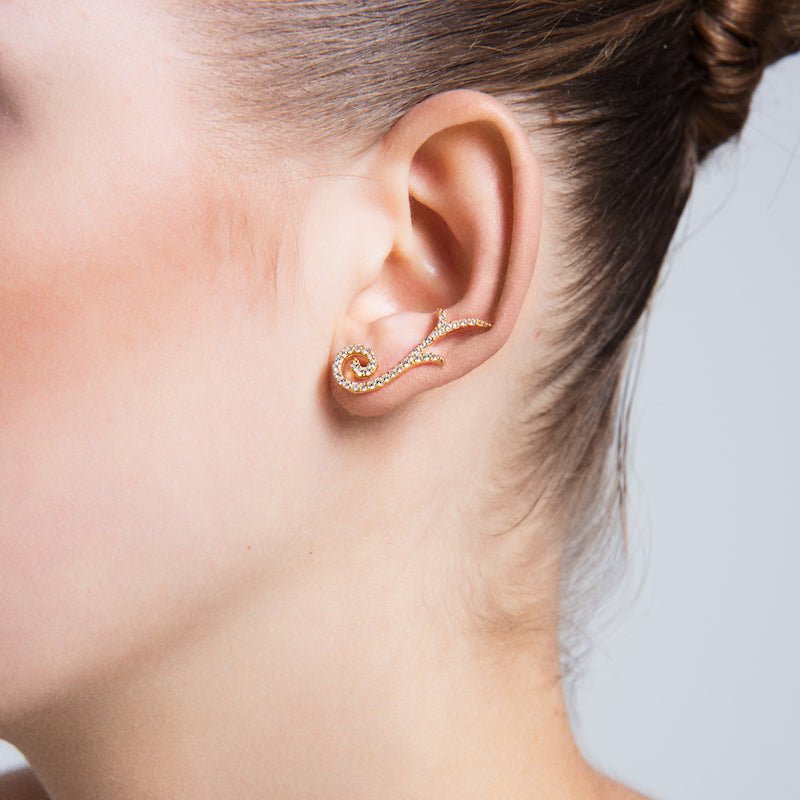 Branch Ear Cuffs in Gold - amoriumjewelry