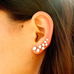 Brass Diamond Ear Cuff Earrings - amoriumjewelry