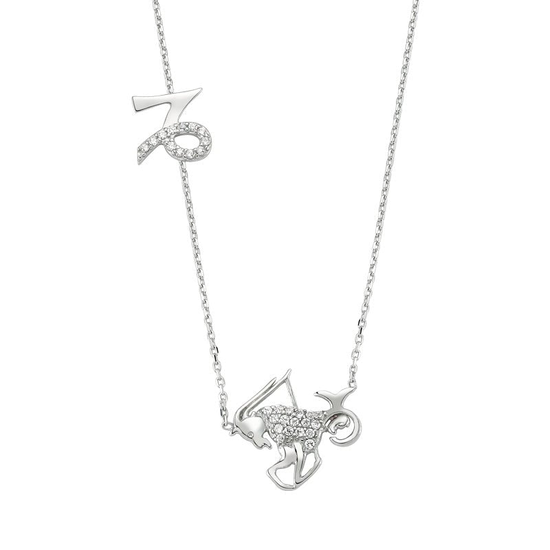Capricorn Necklace in Silver - amoriumjewelry