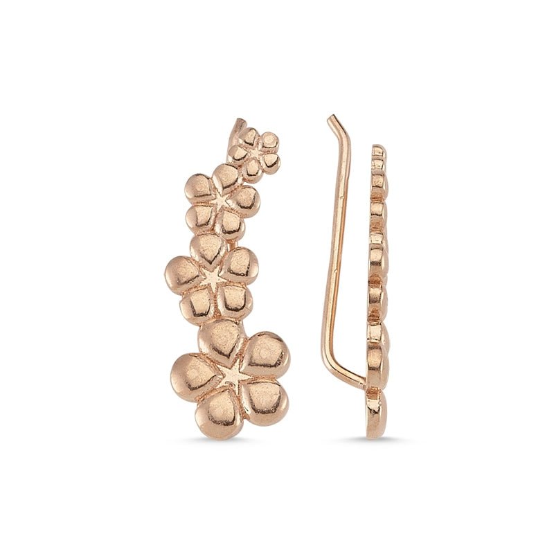 Cherry Blossom Ear Cuffs in Rose Gold - amoriumjewelry