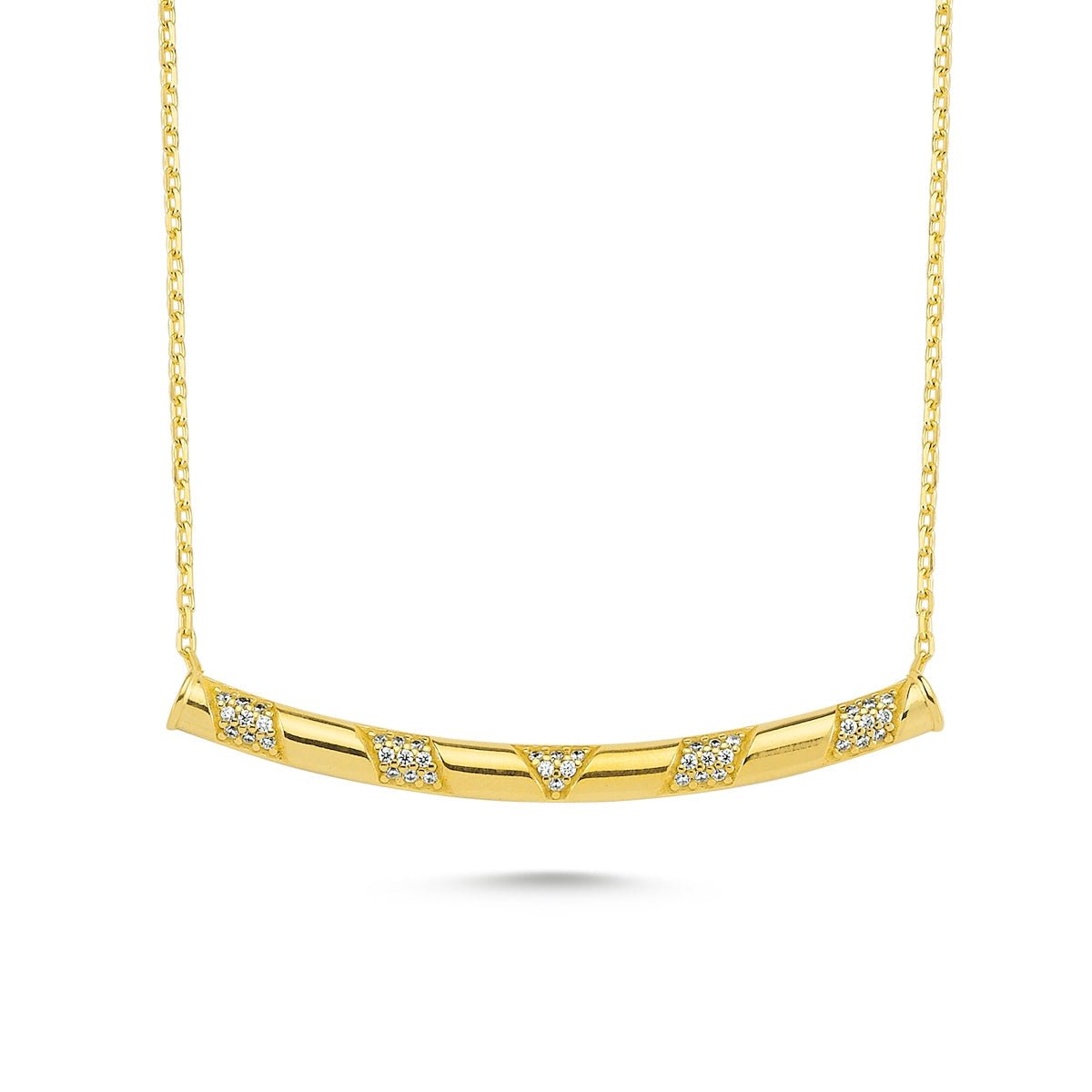 Chevron Tube Necklace - amoriumjewelry
