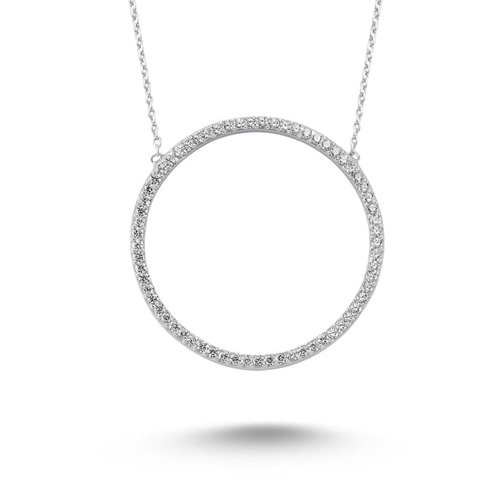 Circle Necklace in Silver - amoriumjewelry