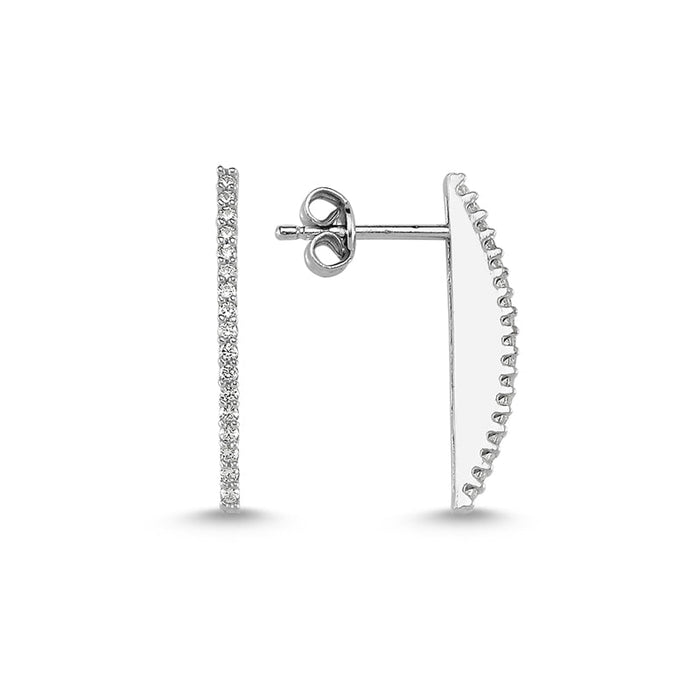 Curved Bar Stud - amoriumjewelry