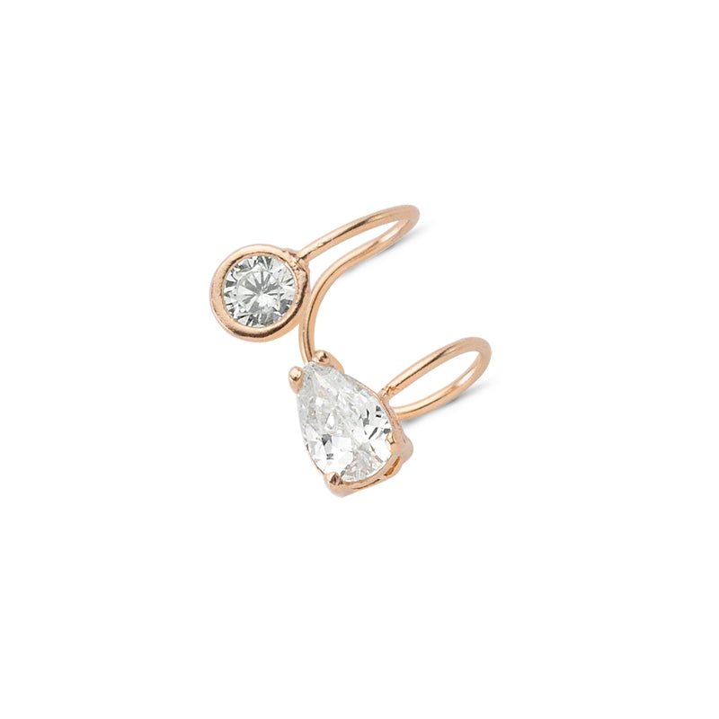 Diamond Bezel Ear Cuff - amoriumjewelry
