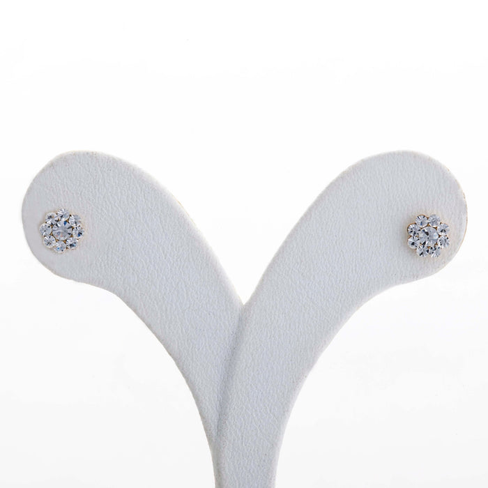 Diamond Flower Ear Studs - amoriumjewelry