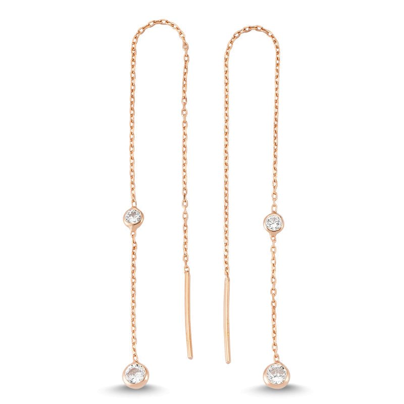 Diamond Threader Earrings - amoriumjewelry