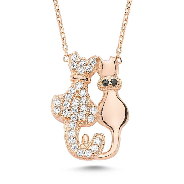 Double Cat Necklace - amoriumjewelry