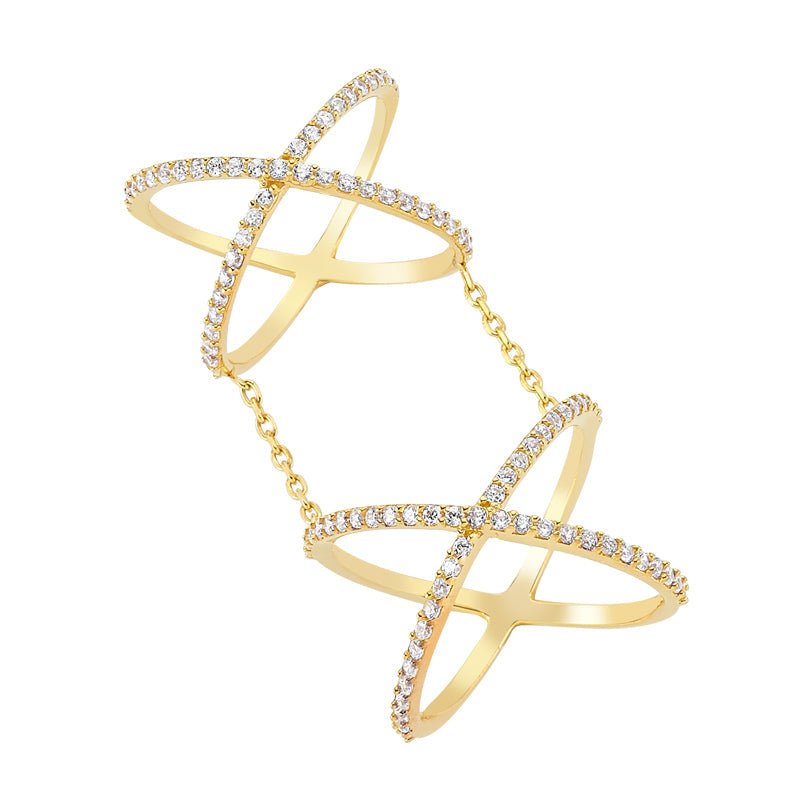 Double X Ring - amoriumjewelry