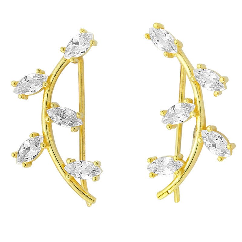 Drop Ear Cuffs in Gold - amoriumjewelry