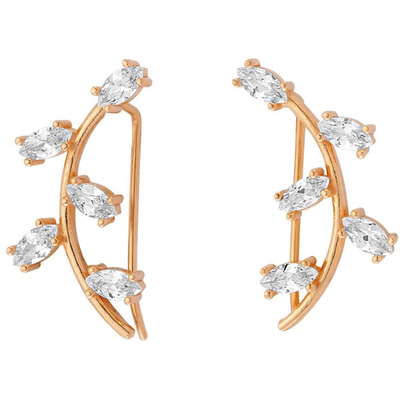Drop Ear Cuffs in Rose Gold - amoriumjewelry