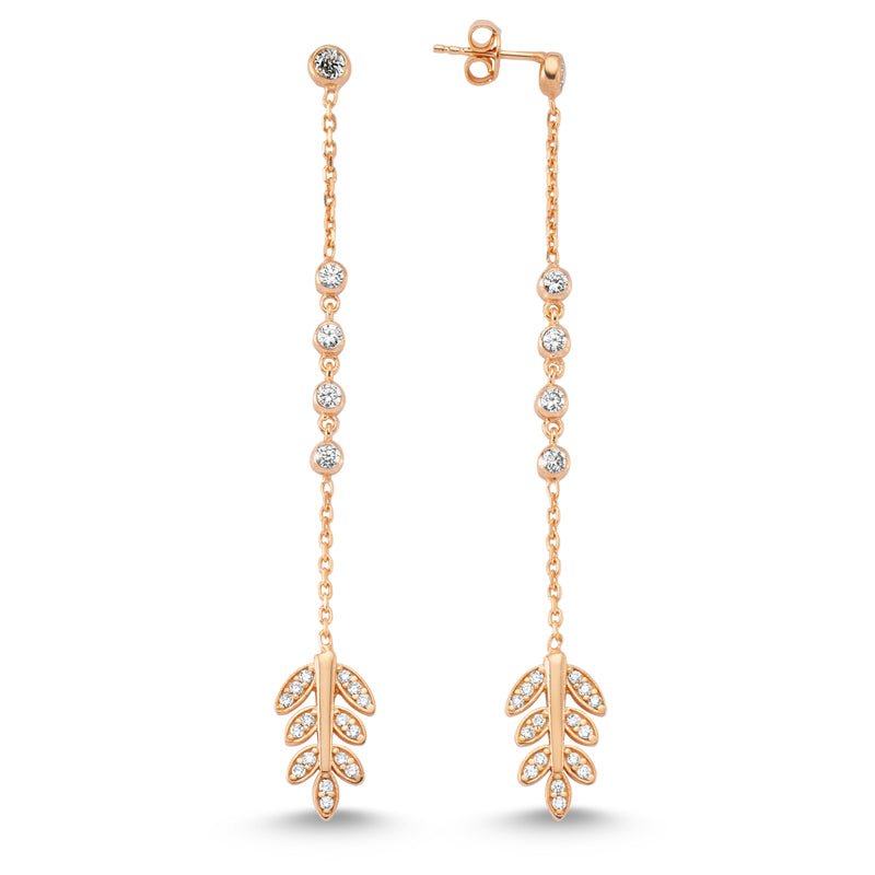 Eve Drop Earrings in Rose Gold - amoriumjewelry