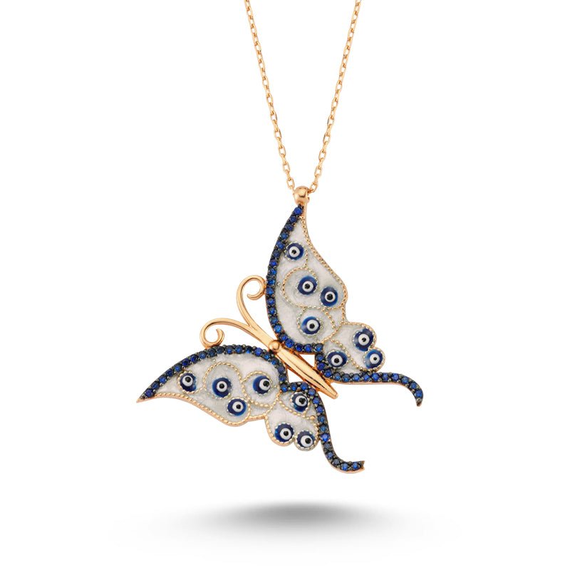 Evil Eye Butterfly Necklace - amoriumjewelry