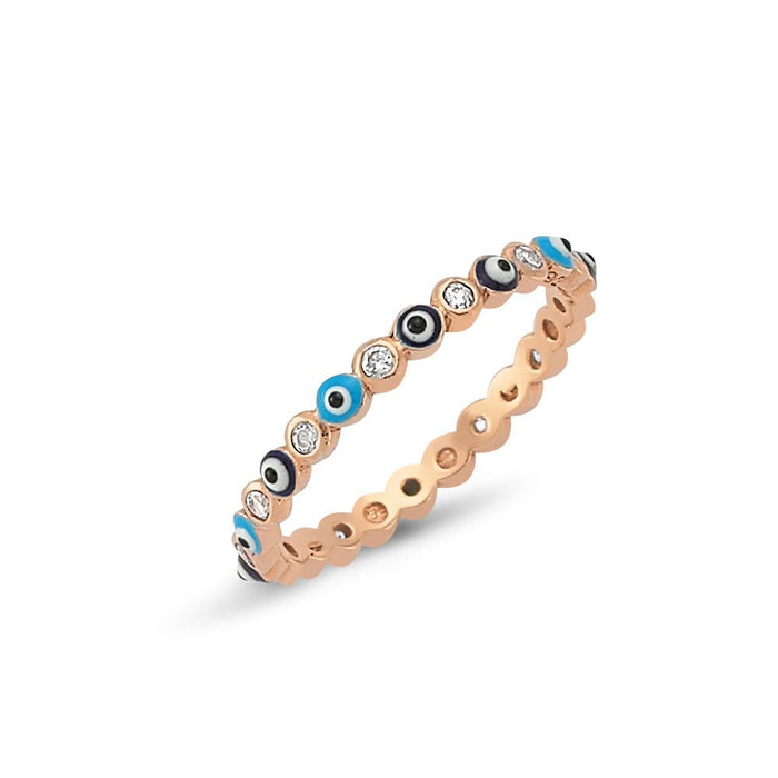 Evil Eye Ring in Rose Gold - amoriumjewelry