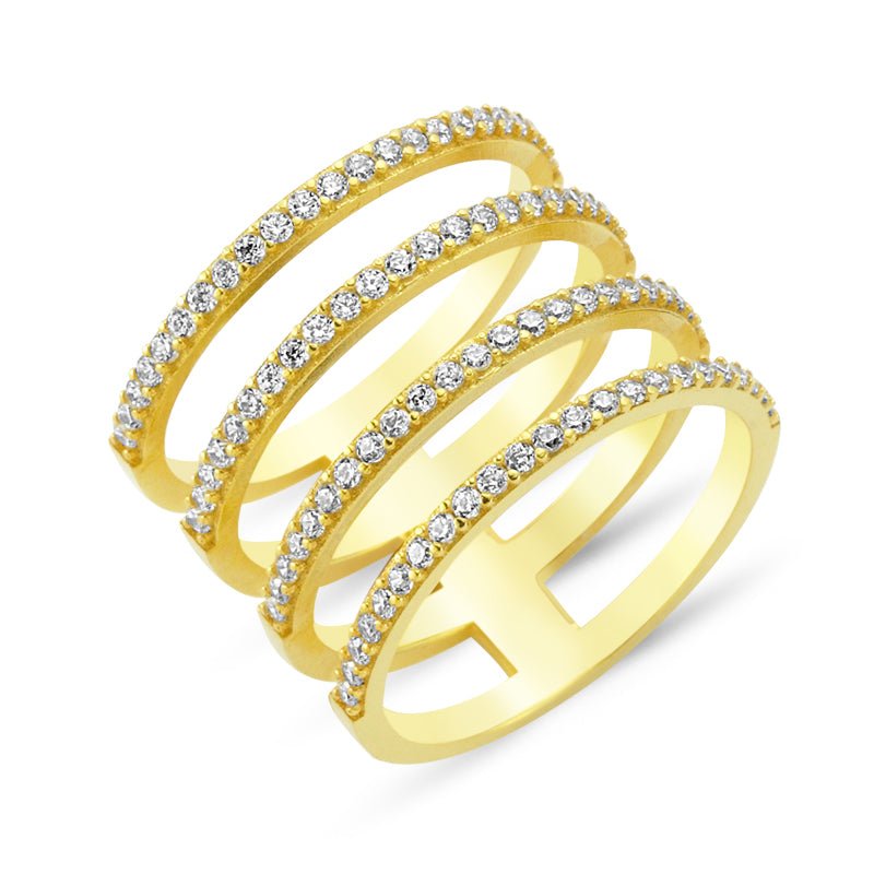 Four Lines Ring in Gold - amoriumjewelry