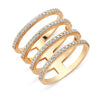 Four Lines Ring in Rose Gold - amoriumjewelry