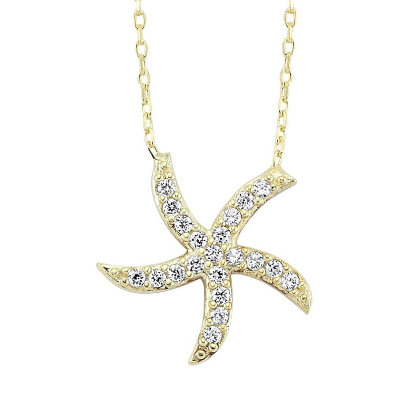 Gold Sea Star Necklace - amoriumjewelry