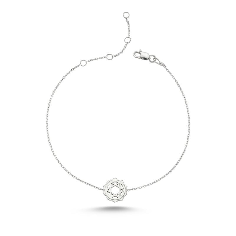 Heart Chakra Silver Bracelet - amoriumjewelry