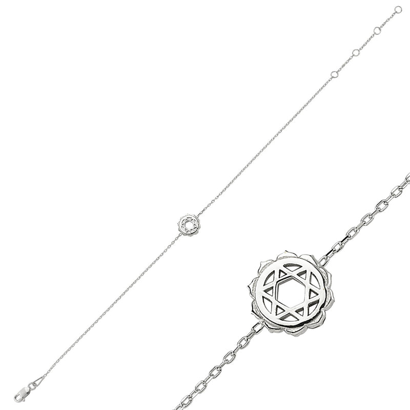 Heart Chakra Silver Bracelet - amoriumjewelry
