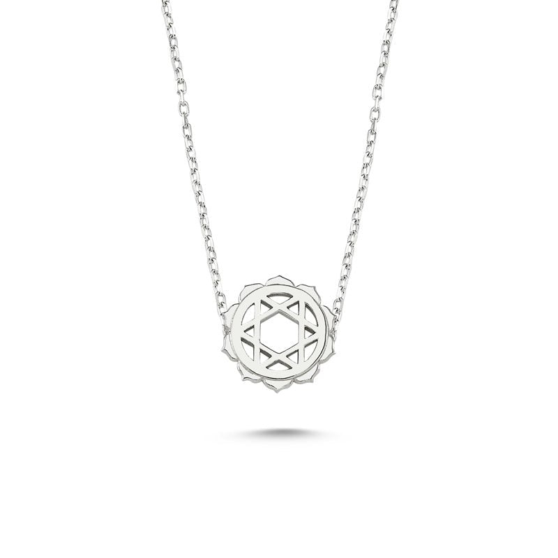 Heart Chakra Silver Necklace - amoriumjewelry