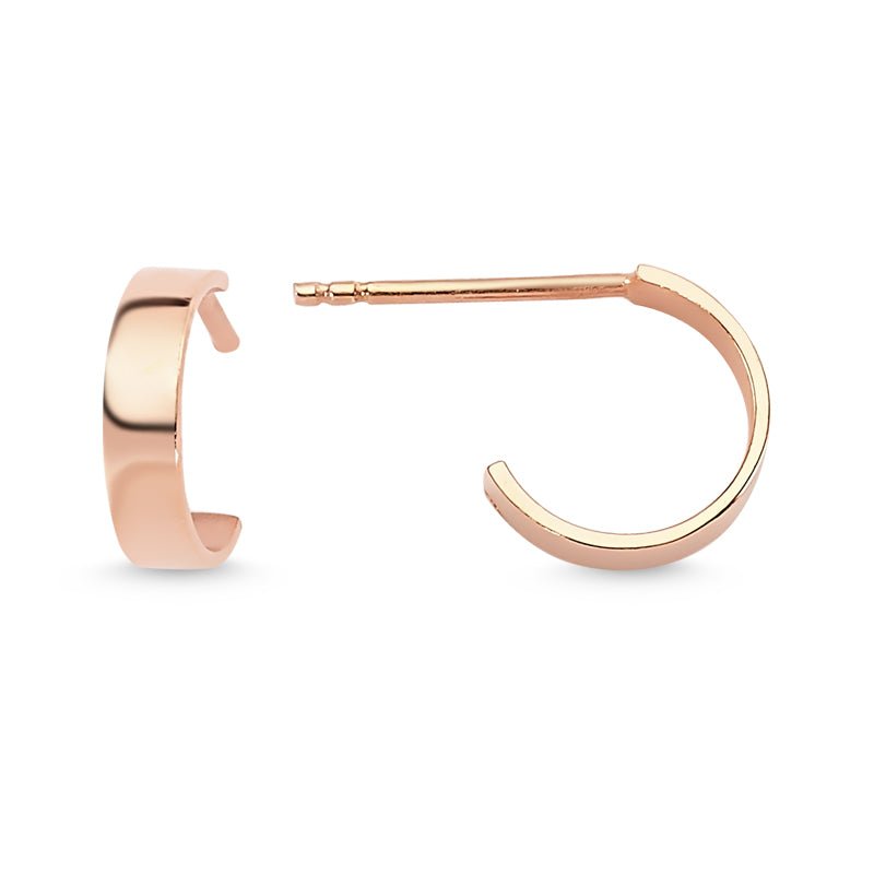 Hoop Earrings Set in Rose Gold - amoriumjewelry