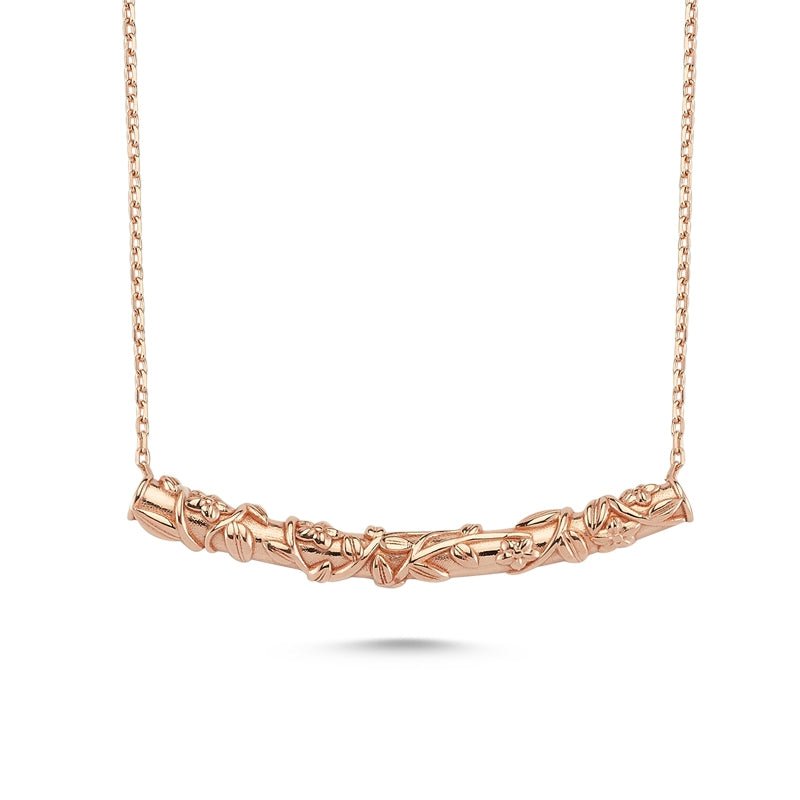Ivy Tube Necklace in rose gold - amoriumjewelry