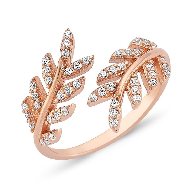 Leaves Ring in Rose Gold - amoriumjewelry