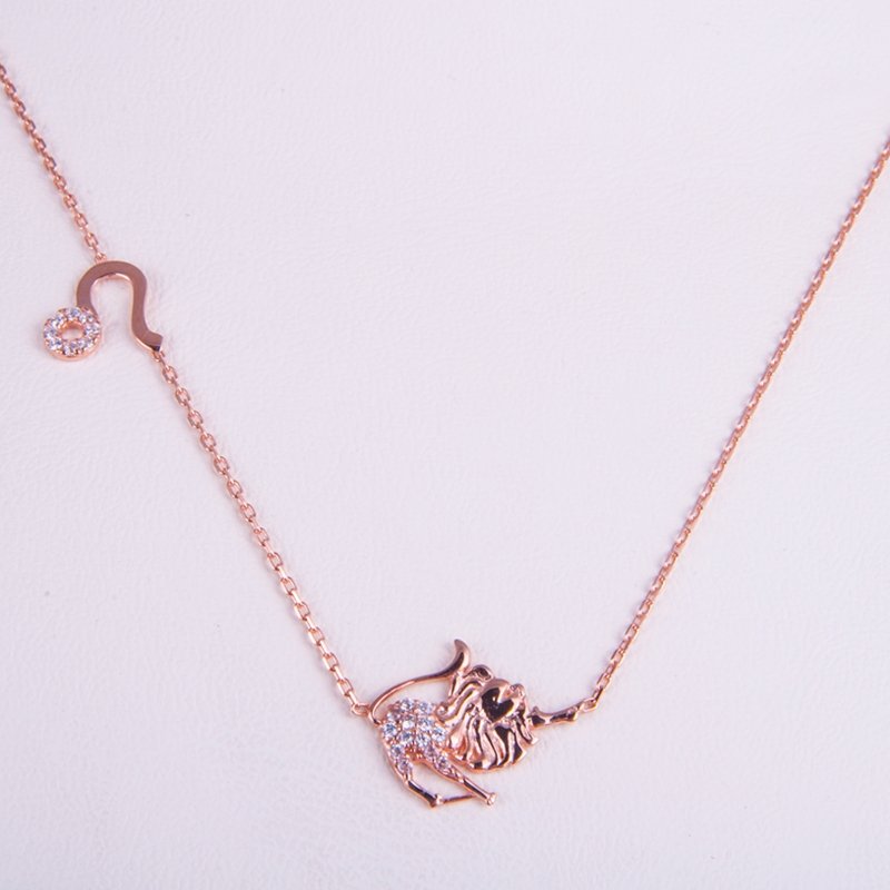 Leo Necklace in Rose Gold - amoriumjewelry