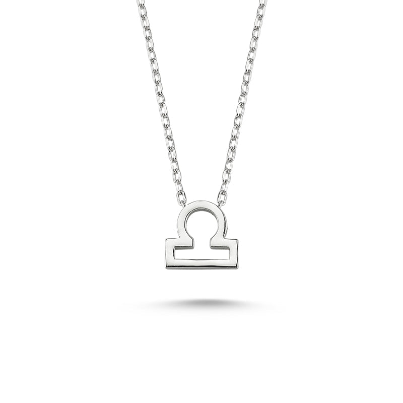Libra Sign Zodiac Silver Necklace - amoriumjewelry