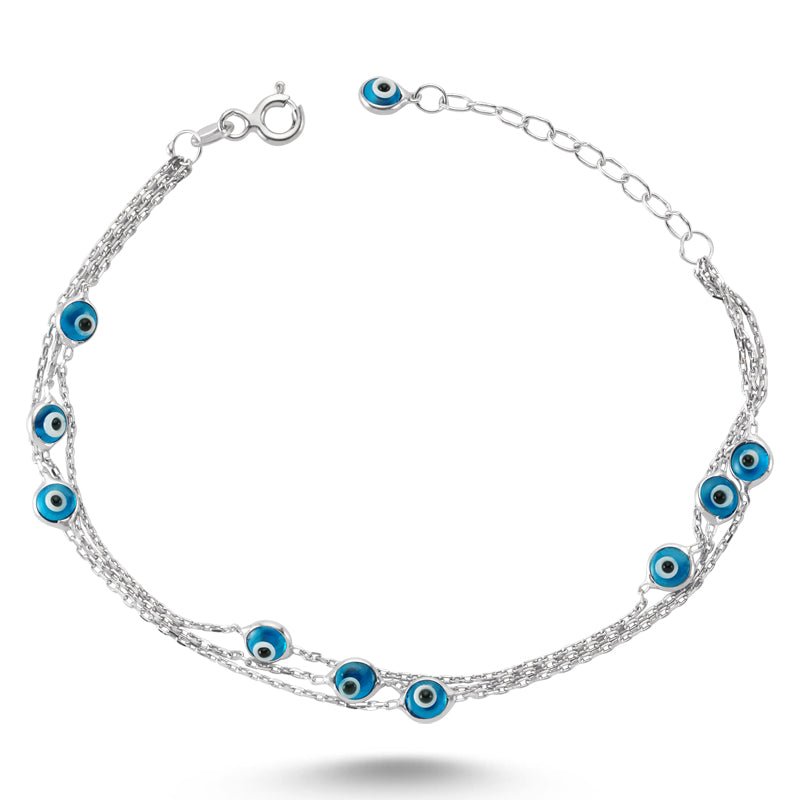 Light Blue Evil Eye Bracelet - amoriumjewelry