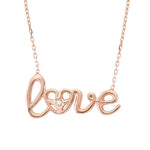 Love Necklace in Rose Gold - amoriumjewelry