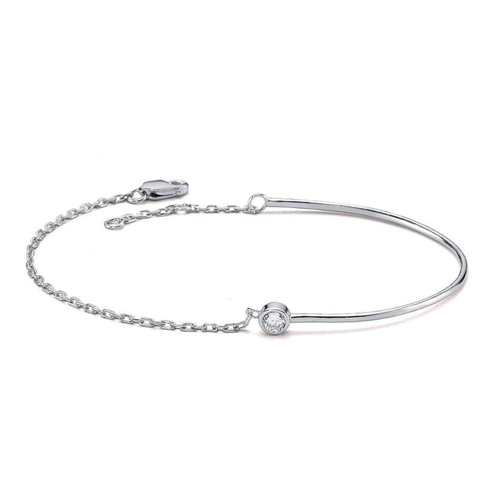 Maria Chain Cuff Bracelet in Silver - amoriumjewelry