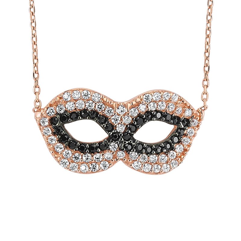Mask Necklace in Rose Gold - amoriumjewelry