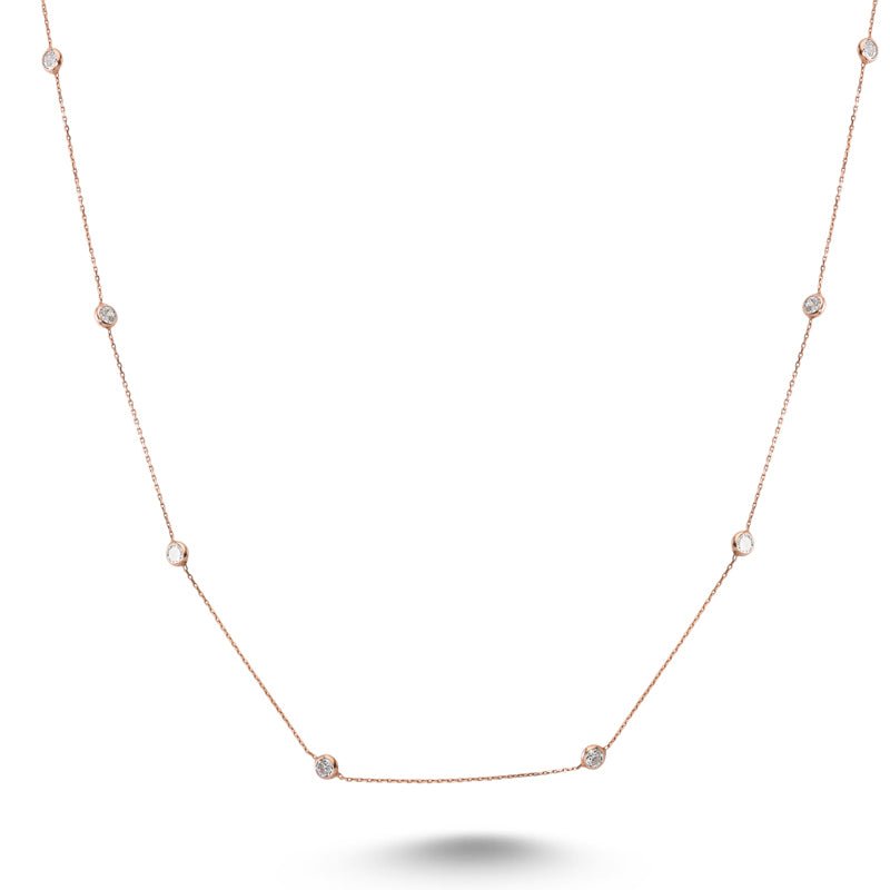 Mimosa Necklace in Rose Gold - amoriumjewelry
